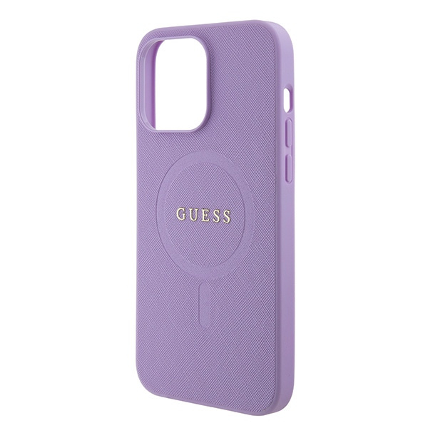 Etui Guess GUHMP15XPSAHMCU iPhone 15 Pro Max 6.7" fioletowy/purple hardcase Saffiano MagSafe Case