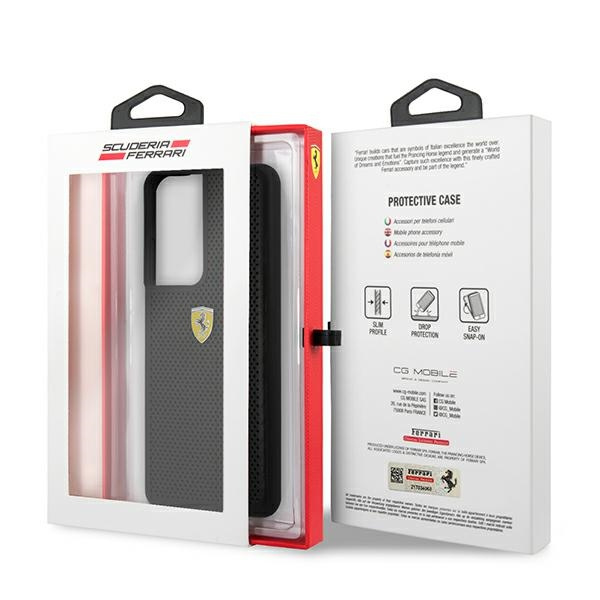 Etui FERRARI Samsung Galaxy S21 Ultra G996 On Track Perforated FESPEHCS21LBK Czarny Hardcase