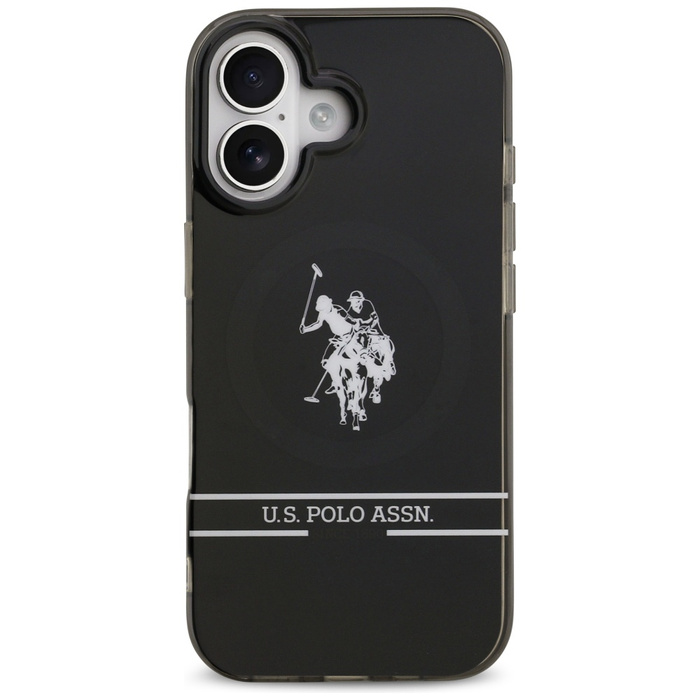 Etui US Polo DH and Bottom Stripe Logo   MagSafe do iPhone 17 czarny