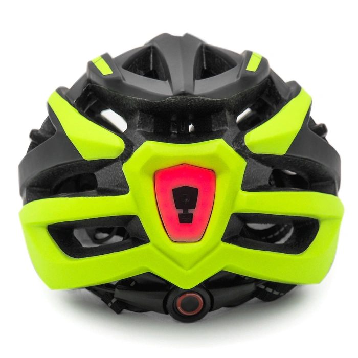 Kask rowerowy MTB Wozinsky z tylną lampką USB M - czarno-żółty