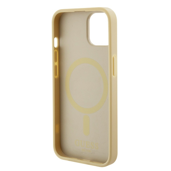 Etui Guess GUHMP15MPSAHMCB iPhone 15 Plus 6.7" złoty/gold hardcase Saffiano MagSafe Case