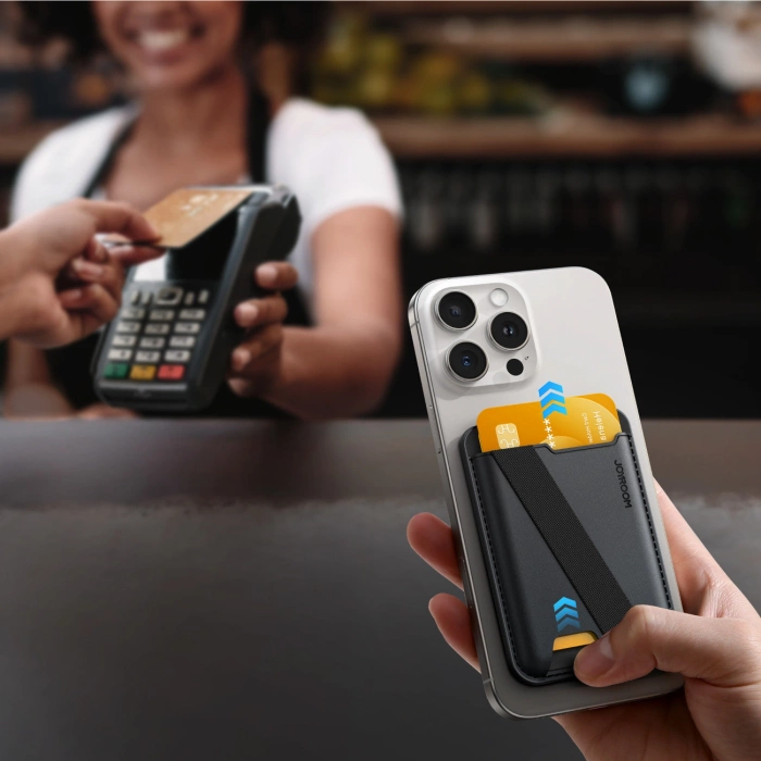 Portfel magnetyczny Joyroom JR-ZS432 kompatybilny z MagSafe - czarny