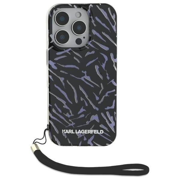 Etui Karl Lagerfeld iPhone 16 Pro 6.3" fioletowy/purple Zebra With Cord