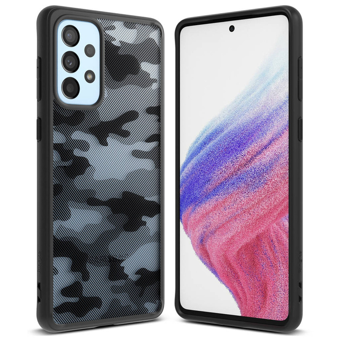 Ringke Fusion Matte etui pokrowiec z żelową ramką Samsung Galaxy A73 czarny