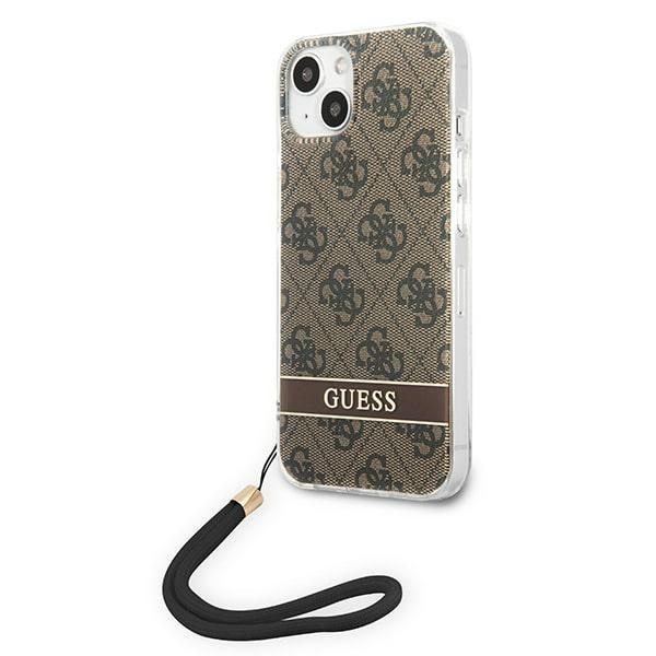 Etui GUESS Apple iPhone 14 Plus 4G Print Strap Brązowy Hardcase