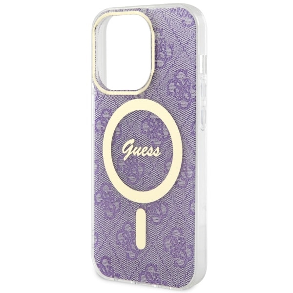 Etui Guess GUHMP14LH4STU iPhone 14 Pro 6.1" purpurowy/purple hardcase 4G MagSafe Case