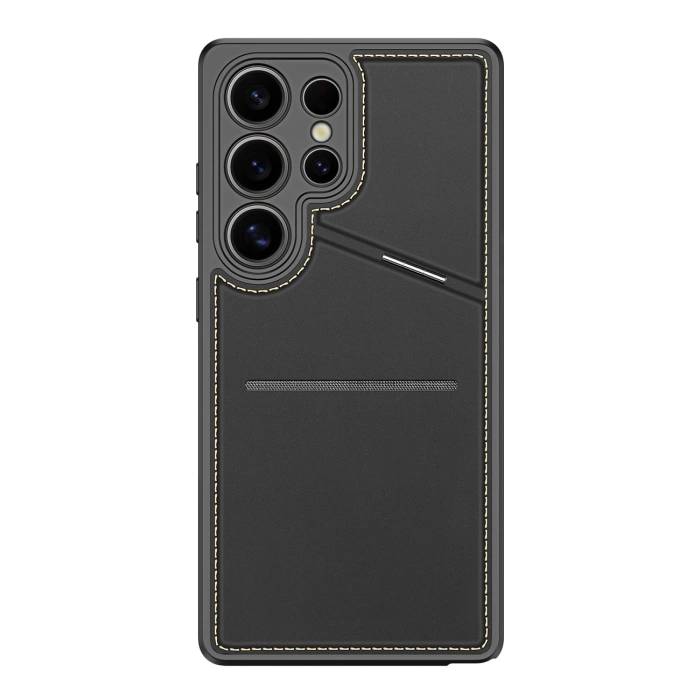 Etui Dux Ducis Rafi II na Samsung Galaxy S25 Ultra z podstawką i portfelem - czarne
