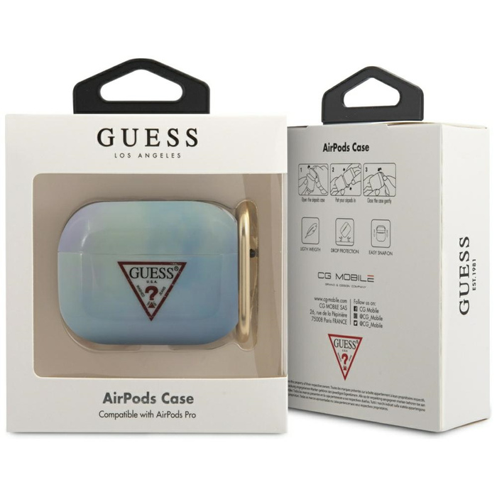 Etui GUESS Apple AirPods Pro Cover Tie & Dye Collection Niebieski Case