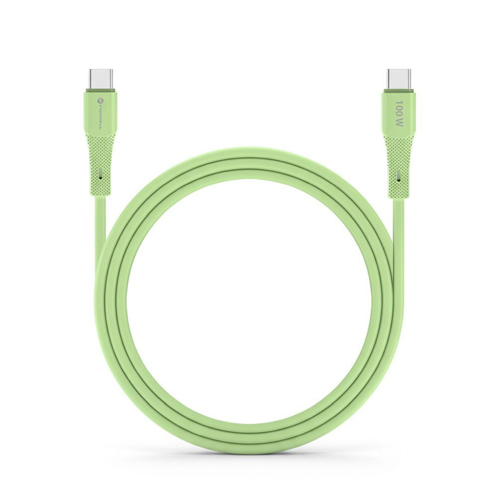Kabel USB C do USB C Forcell F-Energy QC4.0 PD 5A 100W Silicone 1 m C347 zielony