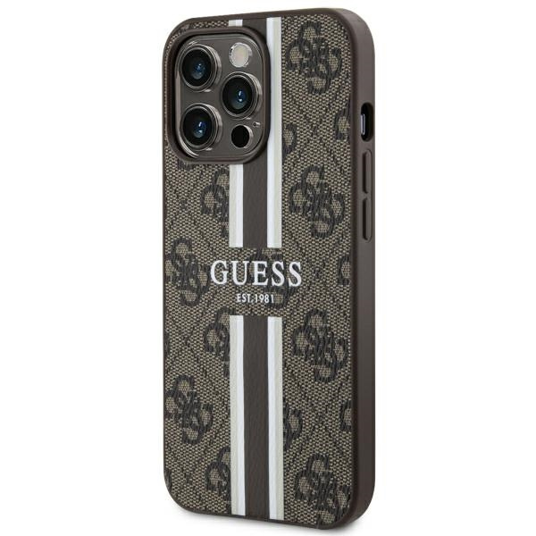 Etui Guess GUHMP13LP4RPSW iPhone 13 Pro / 13 6.1" brązowy/brown hardcase 4G Printed Stripes MagSafe Case