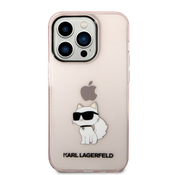 Etui KARL LAGERFELD Apple iPhone 14 Pro Ikonik Choupette Różowy Hardcase