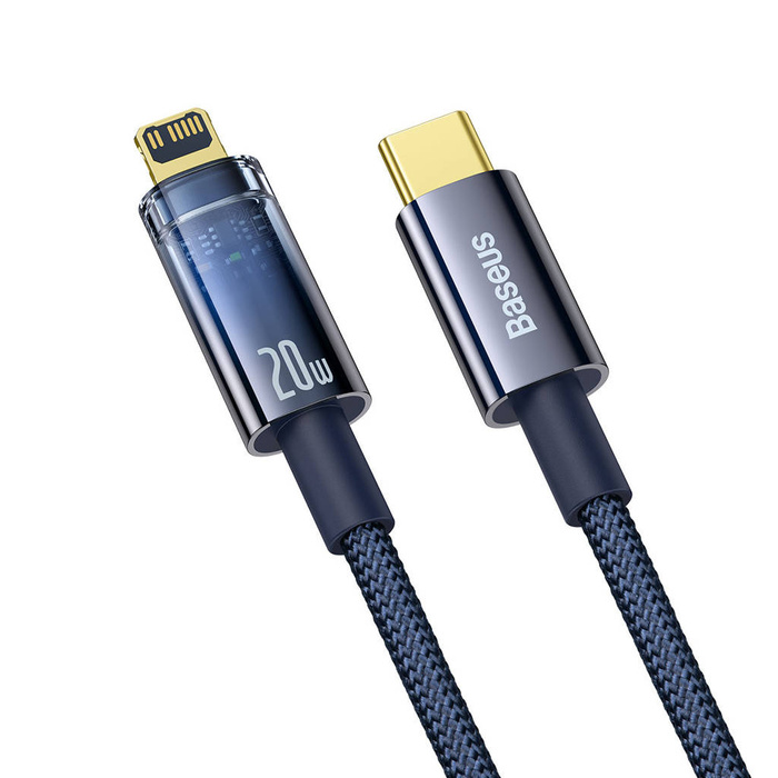 Baseus Explorer Series Auto Power-Off Fast Charging Data Cable Type-C to IP 20W 1m Blue
