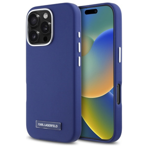Etui Karl Lagerfeld iPhone 16 Pro Max 6.9" niebieski/blue hardcase FW Metal Plate MagSafe