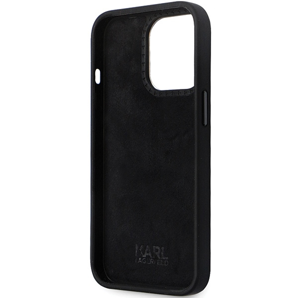 Etui Karl Lagerfeld KLHCP13LSMHCNPK iPhone 13 Pro / 13 6.1" czarny/black hardcase Silicone C Metal Pin