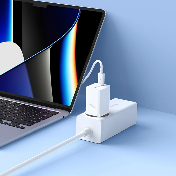 Ładowarka sieciowa Baseus GaN5 Pro 40W 2xUSB-C - biała