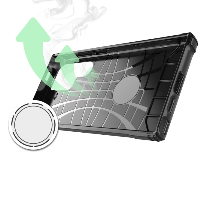 Hybrid Armor etui na Samsung Galaxy S25 Ultra pancerny hybrydowy pokrowiec - czarne