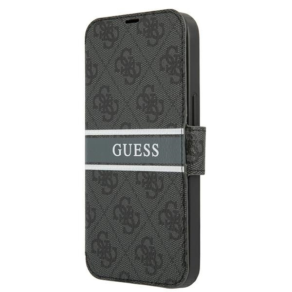 Etui GUESS Apple iPhone 13 Mini Book 4G Stripe Szary Case