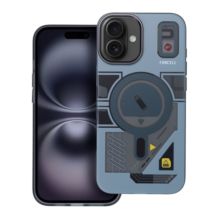 Etui na iPhone 16 PLUS Forcell F-Protect Levels Dual Layer 4D technology zgodny z MagSafe Military Drop-Test cyber grey