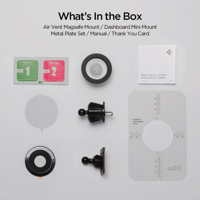 UCHWYT SPIGEN MFT13 MAGNETIC MAGSAFE DASHBOARD & VENT CAR MOUNT CZARNY