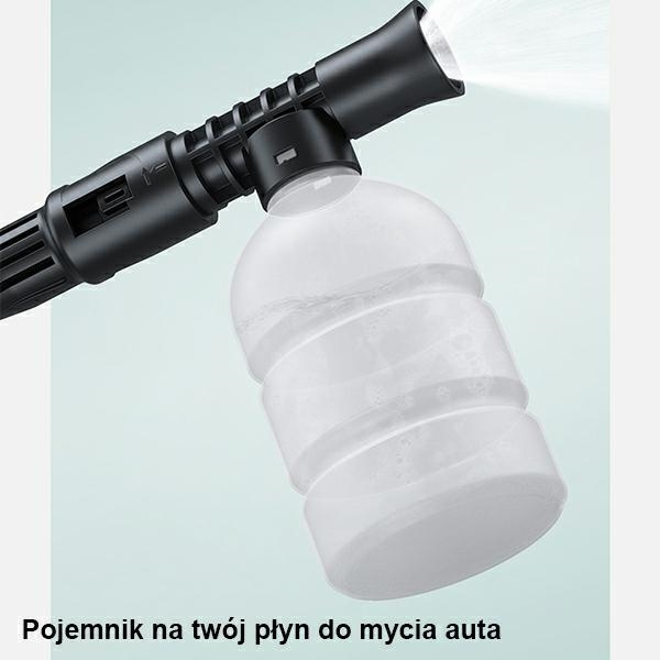 USAMS Myjka ciśnieniowa 5000 mAh + wąż ogrodowy 5m czarny/black BXXCQ01 (US-ZB252)