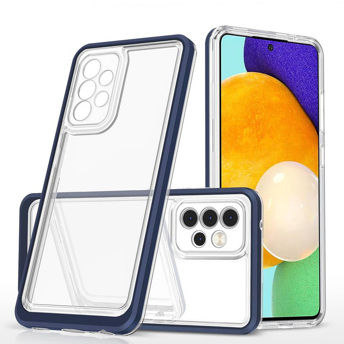 Etui Clear 3in1 etui do Samsung Galaxy A33 5G żelowy pokrowiec z ramką niebieski