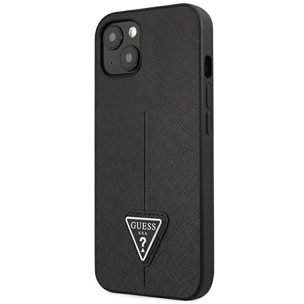 Etui GUESS Apple iPhone 14 Plus Saffiano Triangle Logo Czarny Hardcase