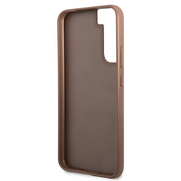 Etui GUESS Samsung Galaxy S22 4G Metal Gold Logo Brązowy Hardcase