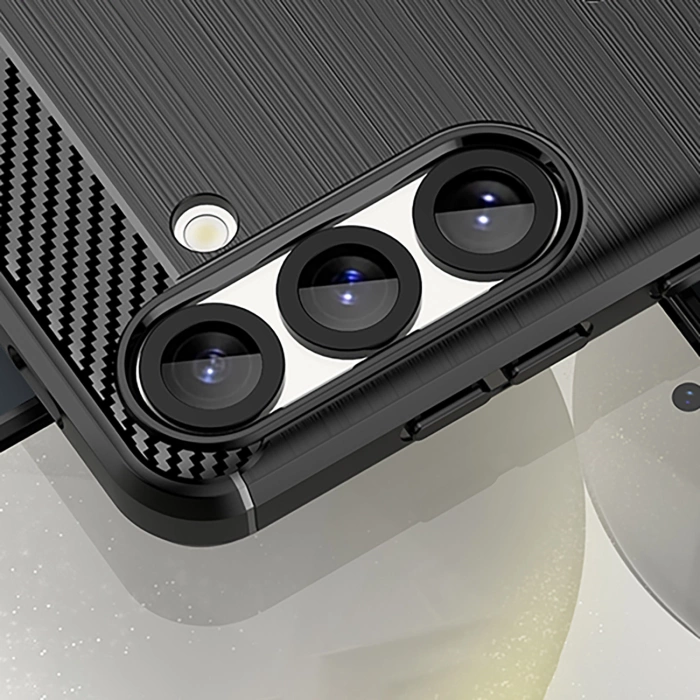 Etui silikonowe Carbon Case na iPhone 16e - czarne