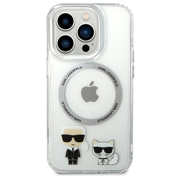 Etui Karl Lagerfeld KLHMP14XHKCT iPhone 14 Pro Max 6,7" hardcase przeźroczysty/transparent Karl & Choupette Aluminium Magsafe