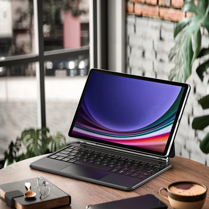 Etui Dux Ducis Keyboard (MK Series) z klawiaturą Bluetooth na Samsung Galaxy Tab S9 / S8 / S7 - czarna