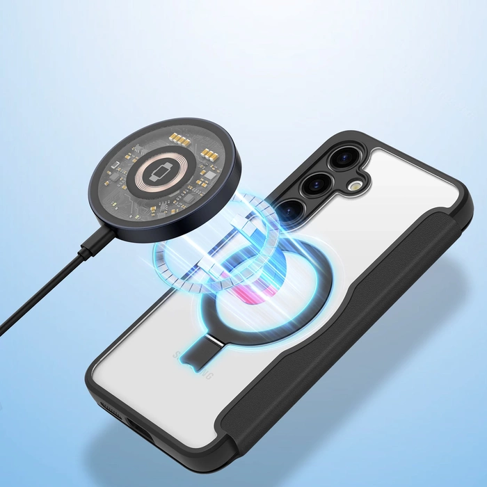 Etui Dux Ducis Skin X Pro z magnetycznym ringiem / podstawką do Samsung S24 Plus - czarne