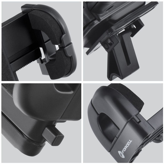 Uchwyt na telefon do samochodu uniwersalny Forcell F-Grip Regular do kratki czarny