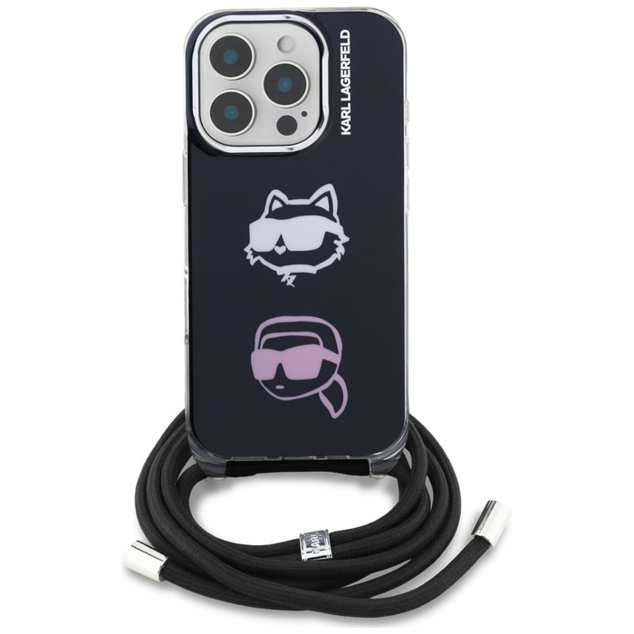 Etui Karl Lagerfeld IML Crossbody        Karl&Choupette Head do iPhone 16 Pro czarny