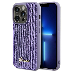 Etui Guess GUHCP14LPSFDGSU iPhone 14 Pro 6.1" fioletowy/purple hardcase Sequin Script Metal Case