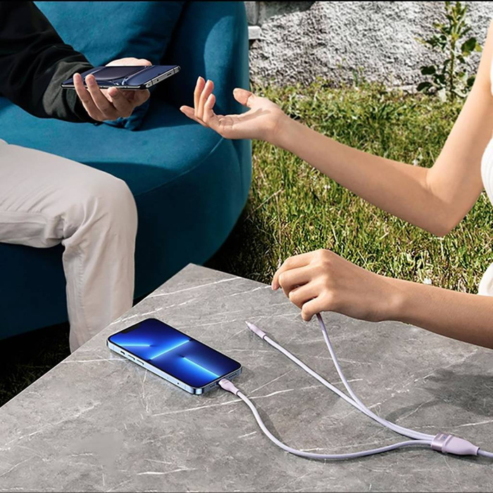 [PO ZWROCIE] Baseus Flash Series II kabel USB Typ C  - USB Typ C / Lightning / micro USB 100 W 1,5 m czarny (CASS030201)