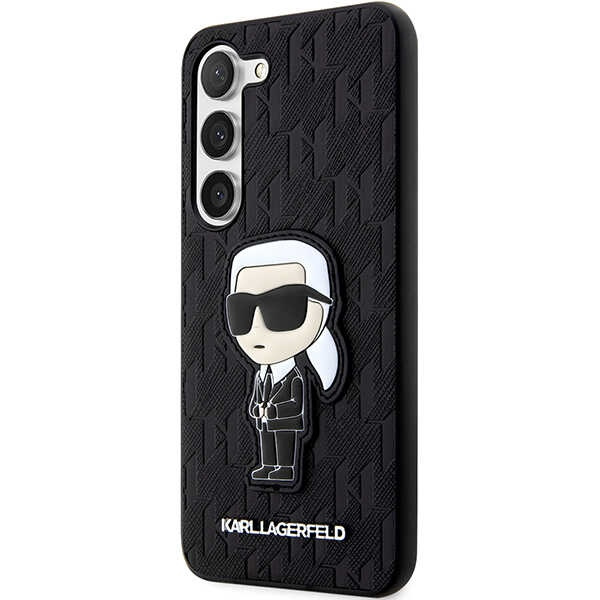 Etui Karl Lagerfeld KLHCS23MSAKLHKPK S23 Plus S916 hardcase czarny/black Saffiano Monogram Ikonik Case