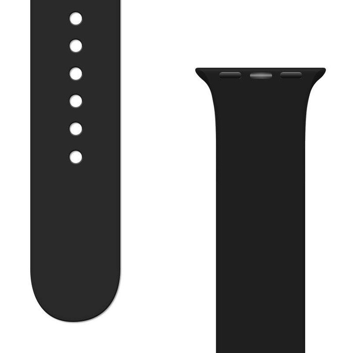 Silicone Strap APS silikonowa opaska do Watch 8 / 7 / 6 / 5 / 4 / 3 / 2 / SE (41 / 40 / 38mm) pasek bransoleta do zegarka czarny