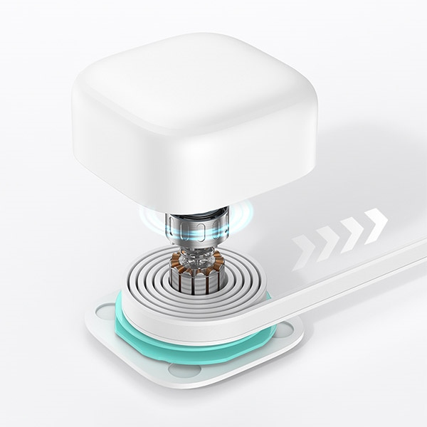 USAMS Ład. siec. 1xUSB-C ze zwijanym kablem USB-C (only head) PD+QC 35W Gan Fast Charging biały/white XMF Series CC202TC02 (US-CC202)