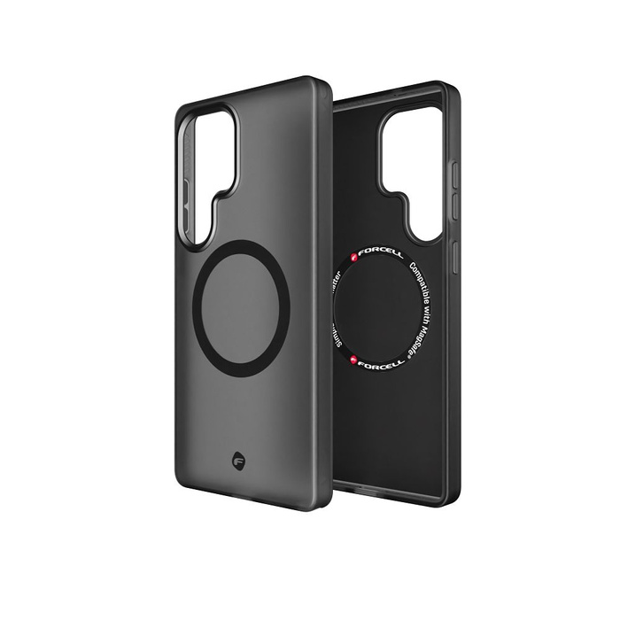 Etui na Samsung S25 ULTRA Forcell F-Protect Levels Dual Layer 4D technology zgodny z MagSafe Military Drop-Test smoky black