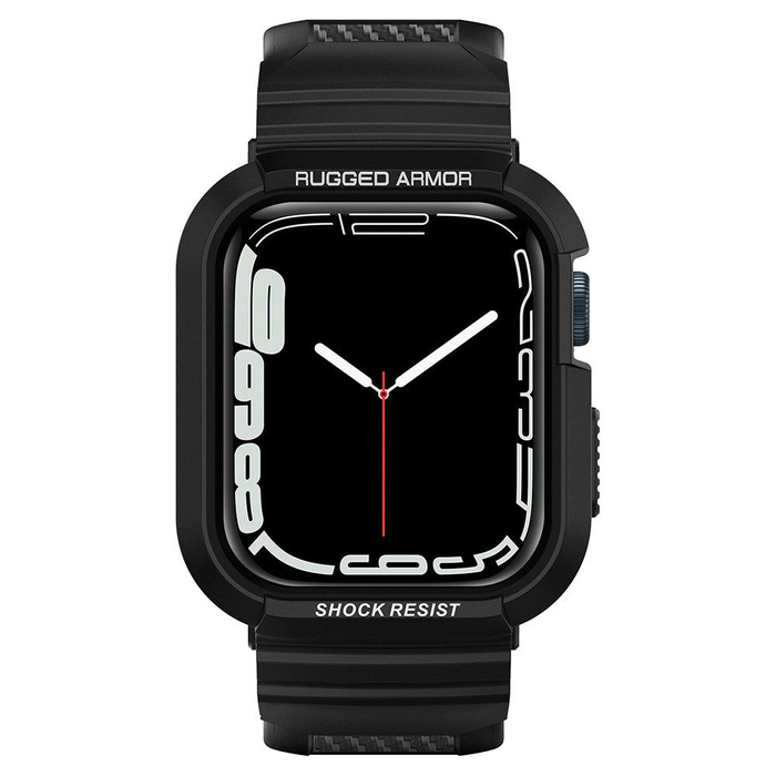 Pasek Spigen Rugged Armor Pro Apple Watch 9 8 7 SE 2022 38mm 40mm 41mm Czarny 