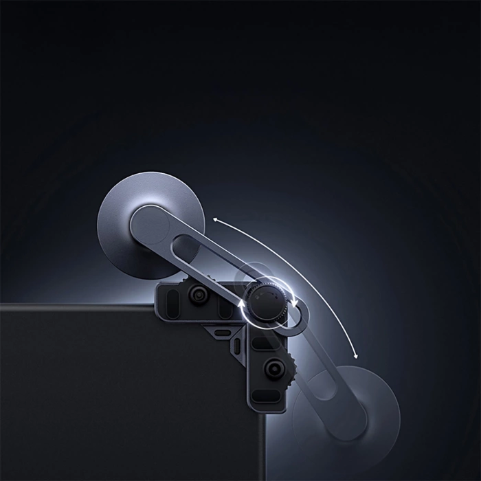 Uchwyt magnetyczny Baseus MaxView montowany na wyświetlaczu samochodowym - szary