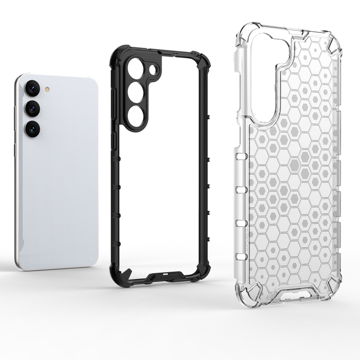 Etui Honeycomb Etui Do Samsung Galaxy S23+ Pancerny Hybrydowy Pokrowiec Przezroczyste Case