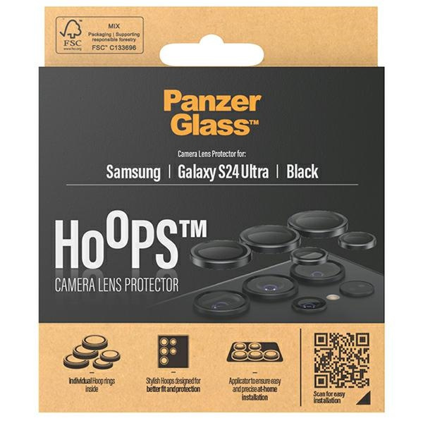 PanzerGlass Hoops Camera Sam S24 Ultra czarny/black 1209 camera lens protector hoop optic rings