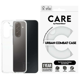 Etui CARE by PanzerGlass Flagship Urban  Combat do Samsung Galaxy M17 5G / A17 / A17 5G przezroczysty
