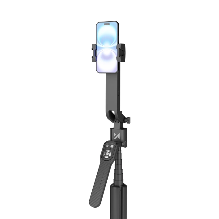 Selfie stick Statyw Wozinsky WST-360YS z automatycznym śledzeniem twarzy 360° AI sterowanie gestami Czarny