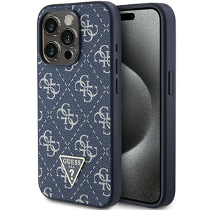 Etui Guess GUHCP15LPG4GPB iPhone 15 Pro 6.1" niebieski/blue hardcase 4G Triangle Metal Logo Case