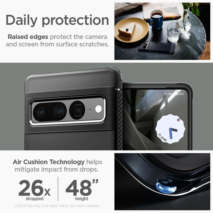 Etui Spigen Rugged Armor Google Pixel 7 Pro Matte Black