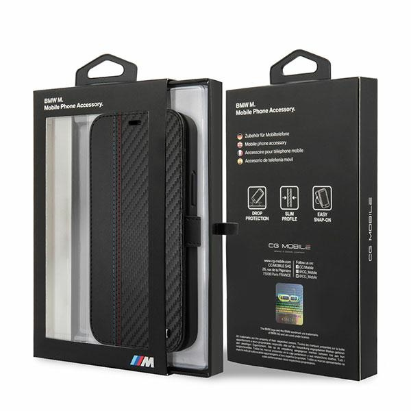 Etui BMW Apple iPhone 12 Mini M Collection PU Carbon Stripe Czarny Case