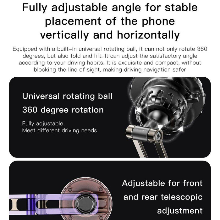 Uchwyt na telefon do samochodu magnetyczny Forcell F-Grip IronSecure do szyby / deski czarny