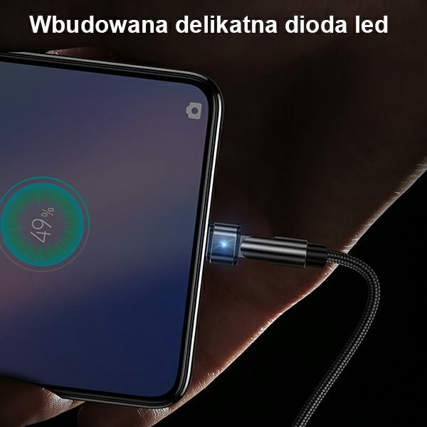 Kabel Pleciony USAMS USB MicroUSB U60 Obrotowy 2A 1m Zielony